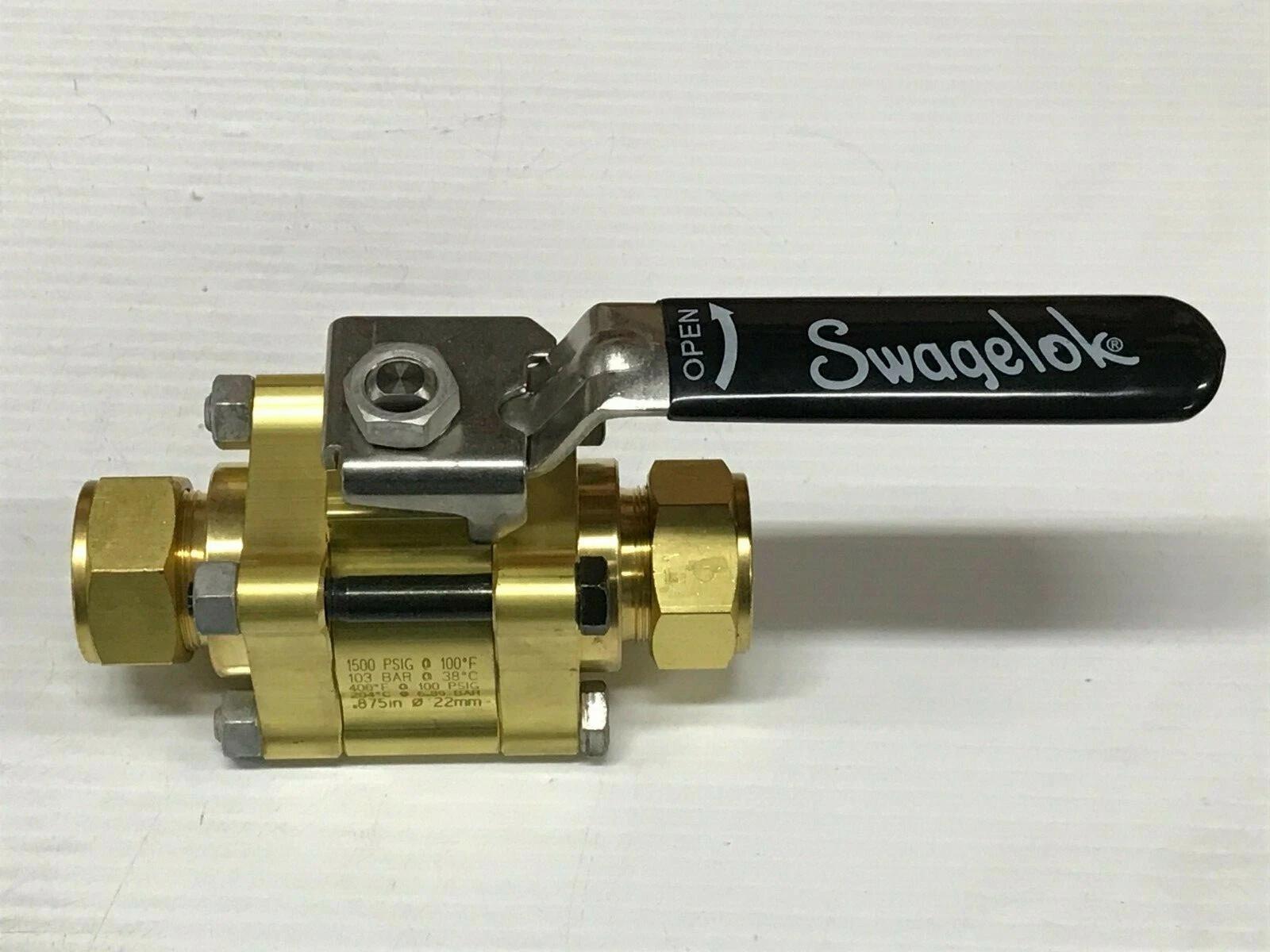 Swagelok B-65TS16 Series 60 1″ Compression Brass Ball Valve