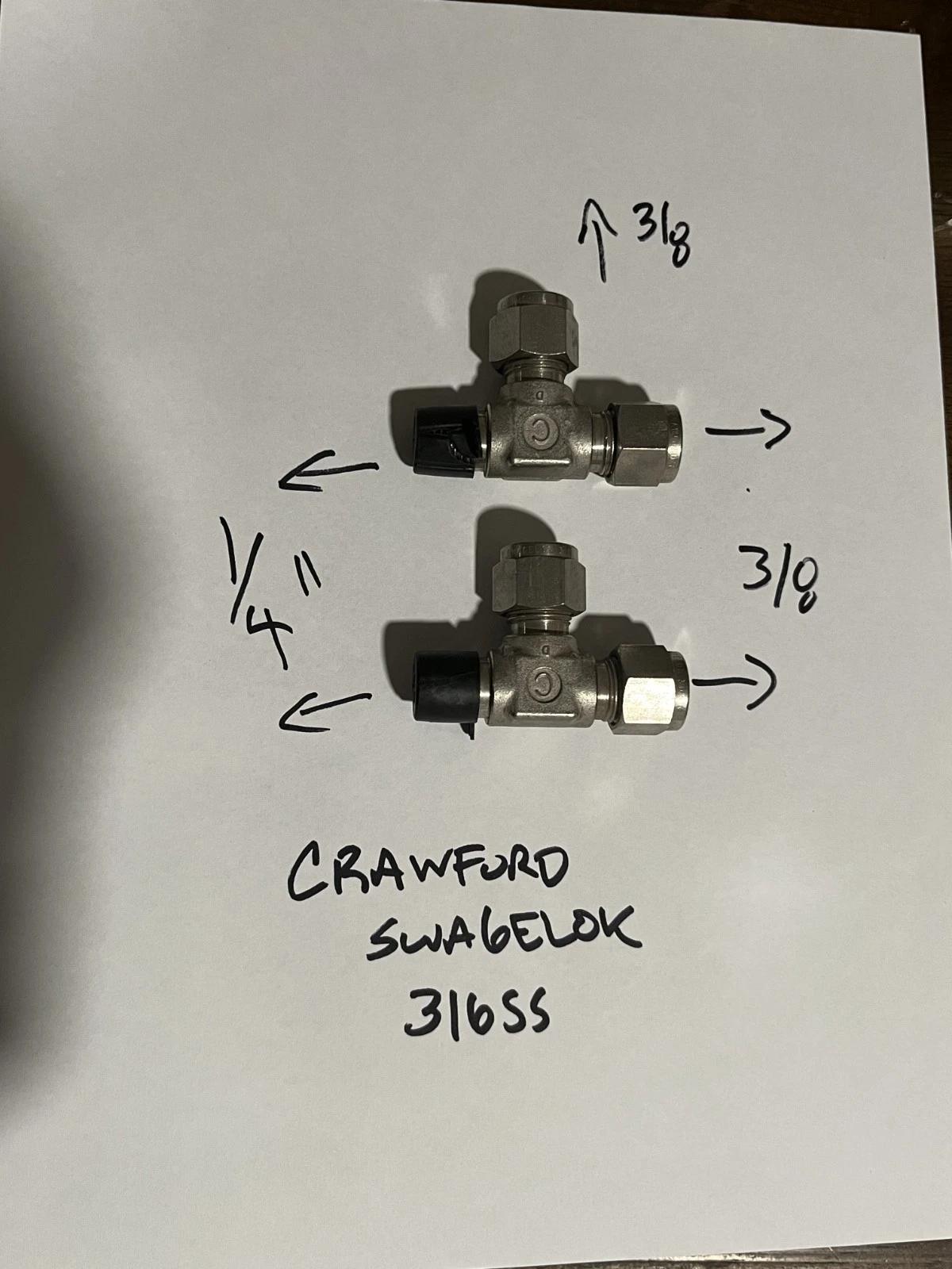 2 – NOS Swagelok 316 SS Tee Male Adapter Compression Fittings USA