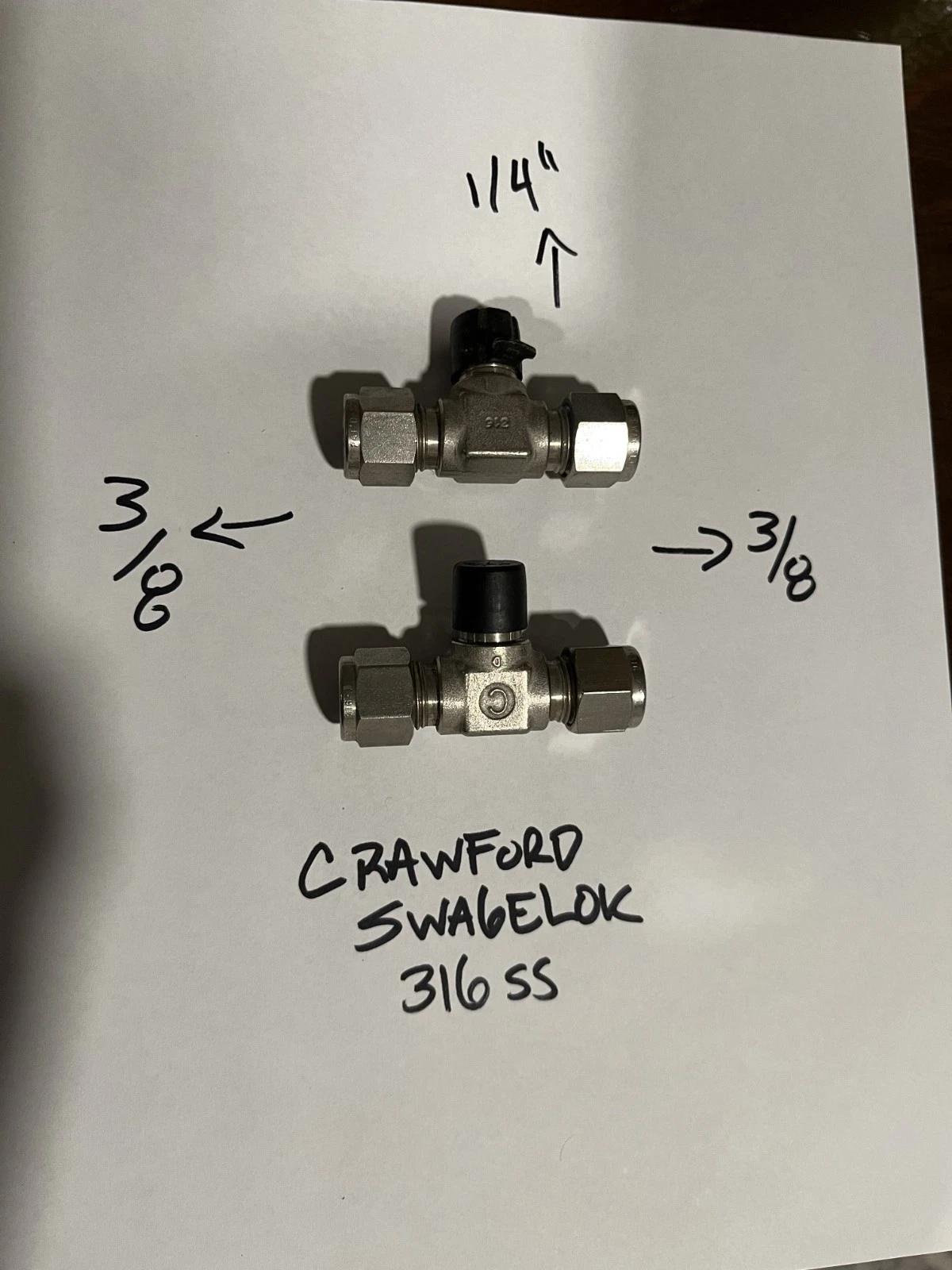 2 – NOS Swagelok 316 SS Tee Male Adapter Compression Fittings USA