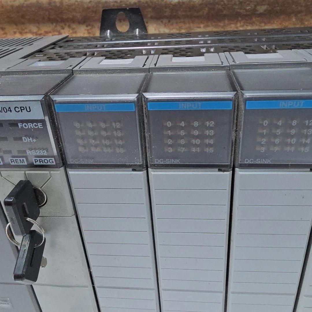 Allen Bradley SlC500 7-Slot Rack 1746-A7 1747 L541 CPU DC Sink Input 3x Output3x