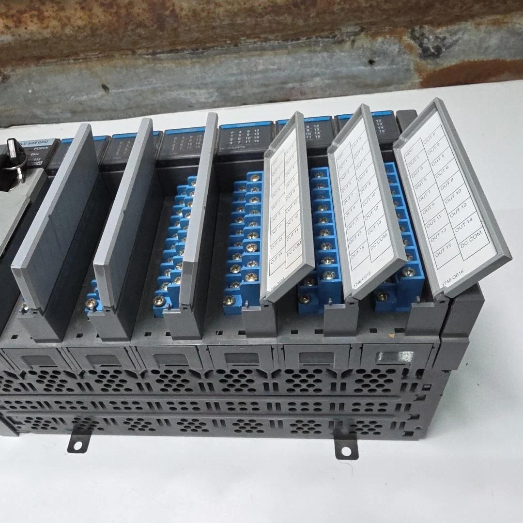 Allen Bradley SlC500 7-Slot Rack 1746-A7 1747 L541 CPU DC Sink Input 3x Output3x