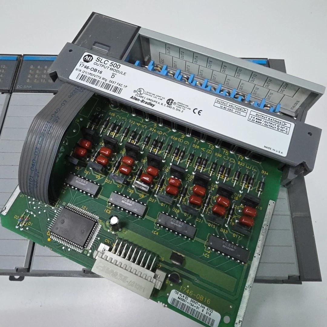 Allen Bradley SlC500 7-Slot Rack 1746-A7 1747 L541 CPU DC Sink Input 3x Output3x