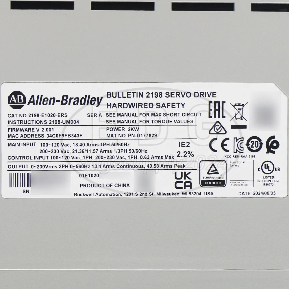 New Allen Bradley 2198-E1020-ERS Ser A Kinetix 5100 Servo Drive