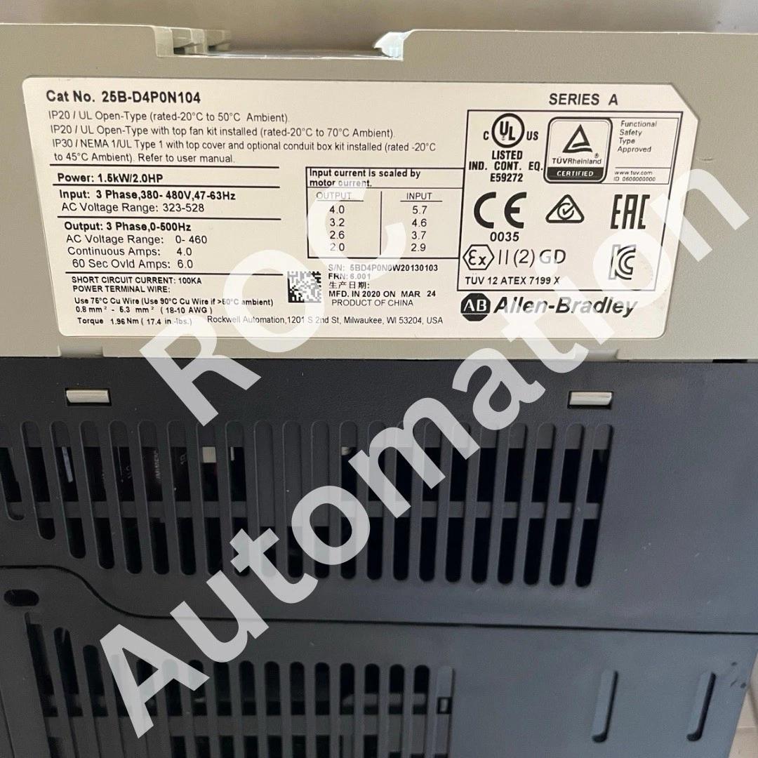 New Allen Bradley 25B-D6P0N104 PowerFlex 525 2.2kW (3Hp) AC Drive