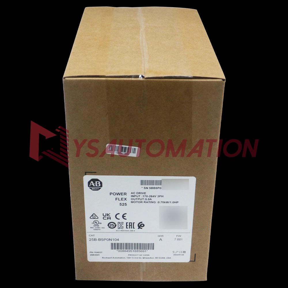 New Sealed Allen Bradley 25B-B5P0N104 PowerFlex 525 AC Drive 0.75kW 1Hp