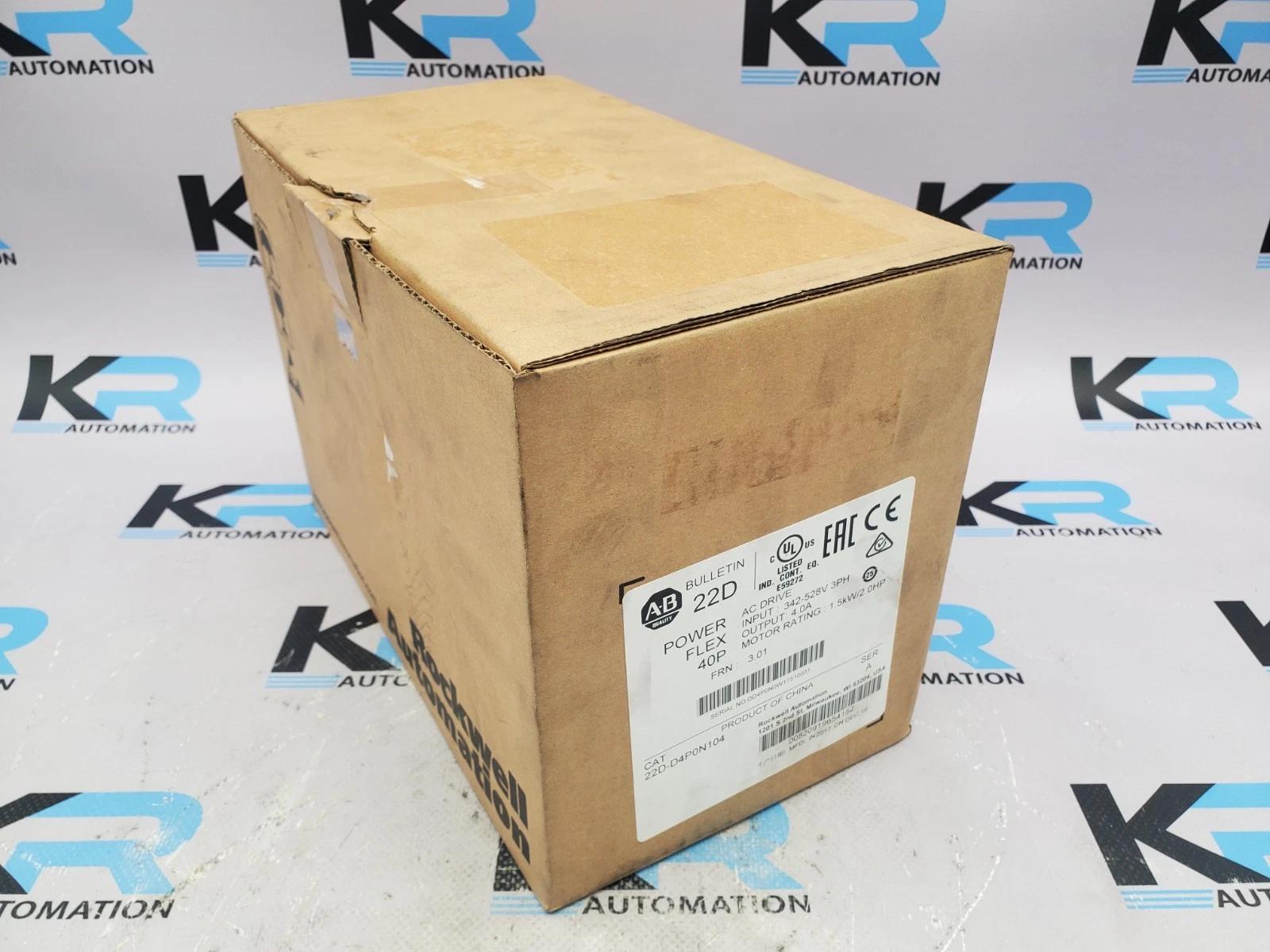 Allen Bradley 22D-D4P0N104 Bulletin 22D PowerFlex 40P 480V 3PH 4A 2HP 63Hz