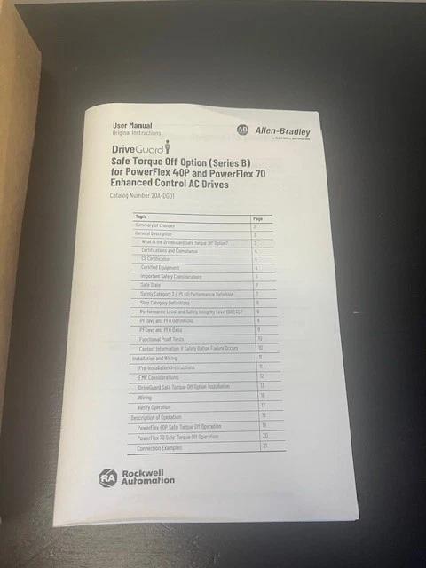 Allen Bradley 20A-DG01 Driveguard Safe Off Relay Module for Powerflex VFD NEW