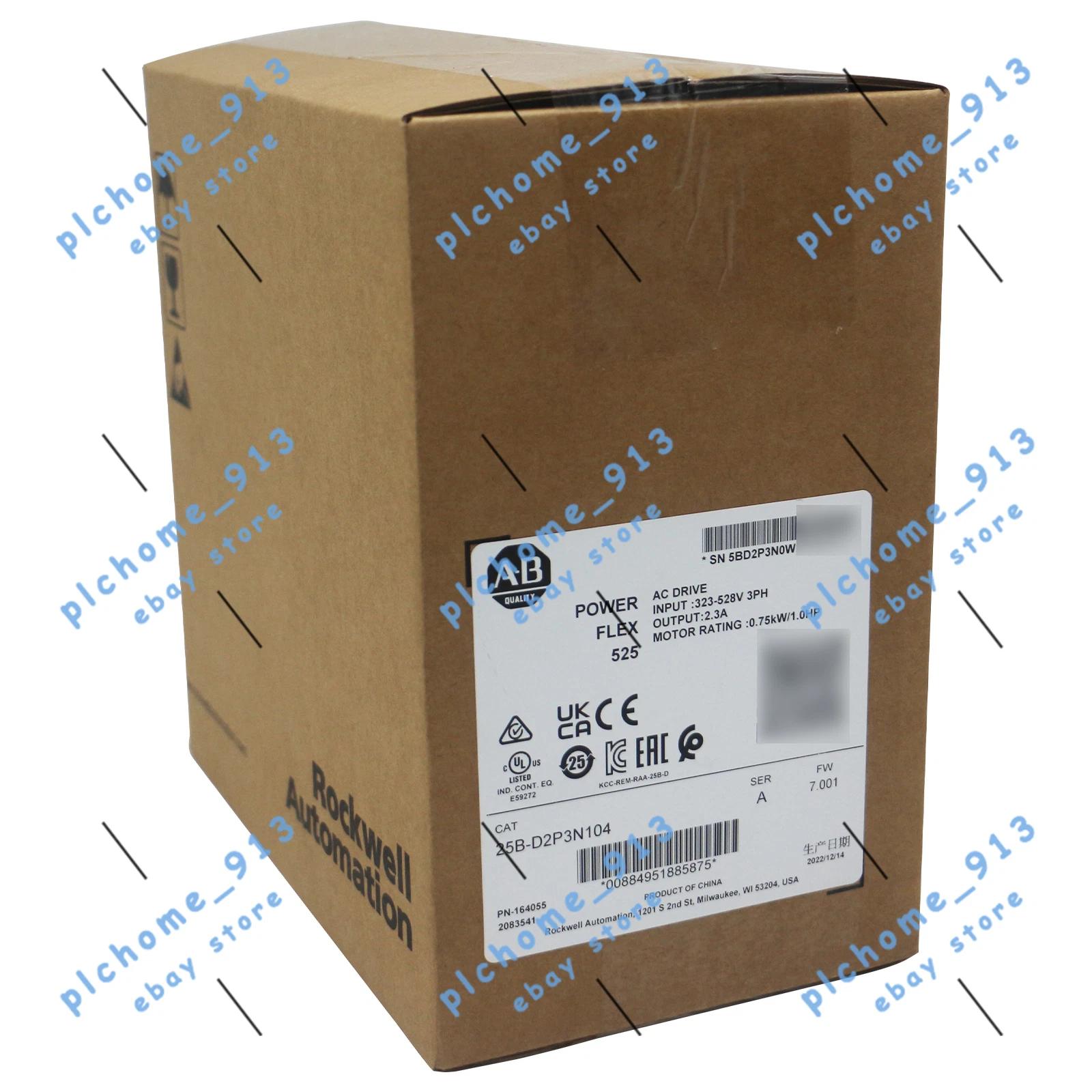 NEW Allen-Bradley 25B-D2P3N104 Allen-Bradley PowerFlex 525 0.75kW 1Hp AC Drive
