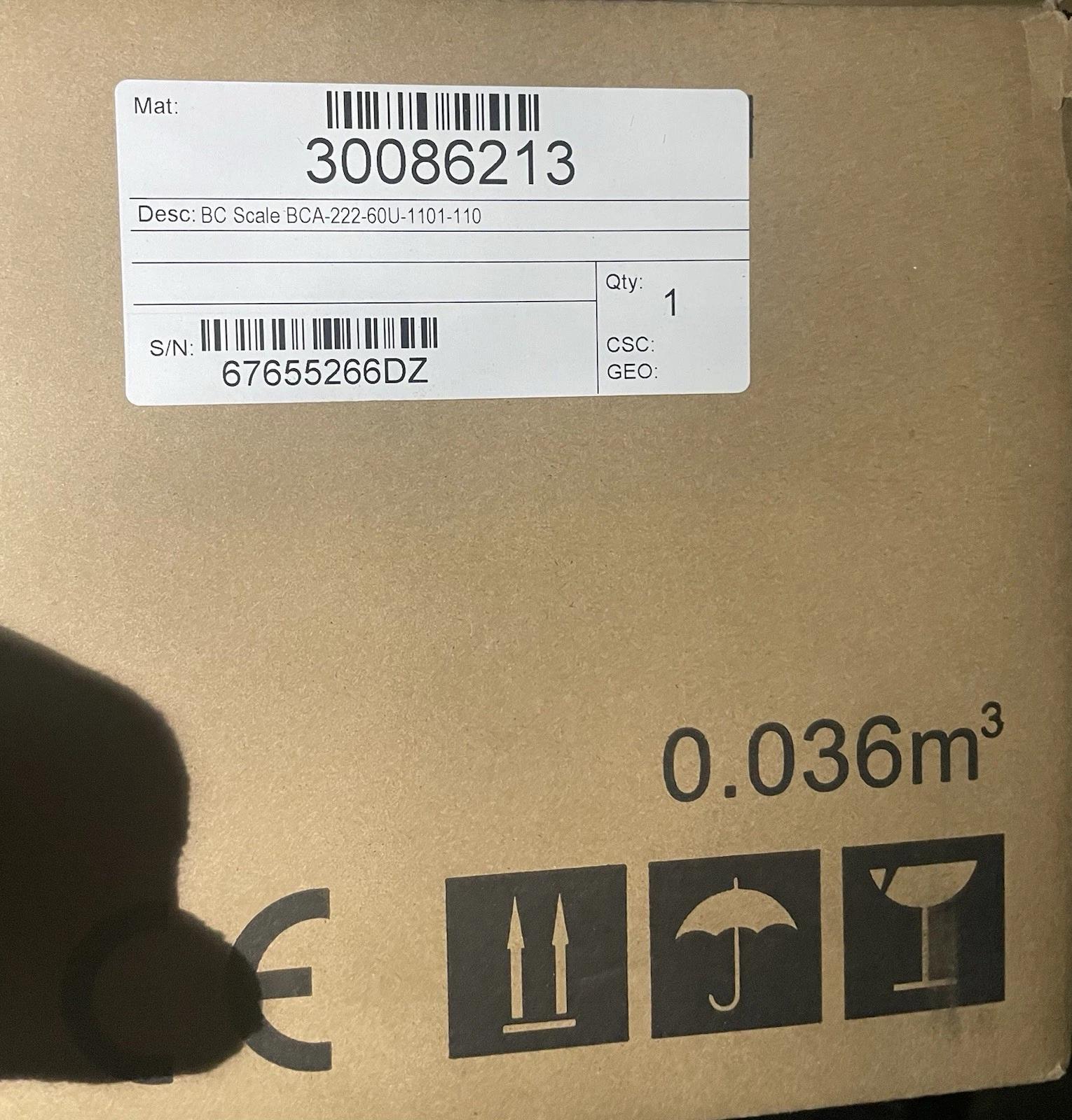 UNOPENED BOX – Mettler Toledo BC Scale. Model : BCA-222-60U-1101-110