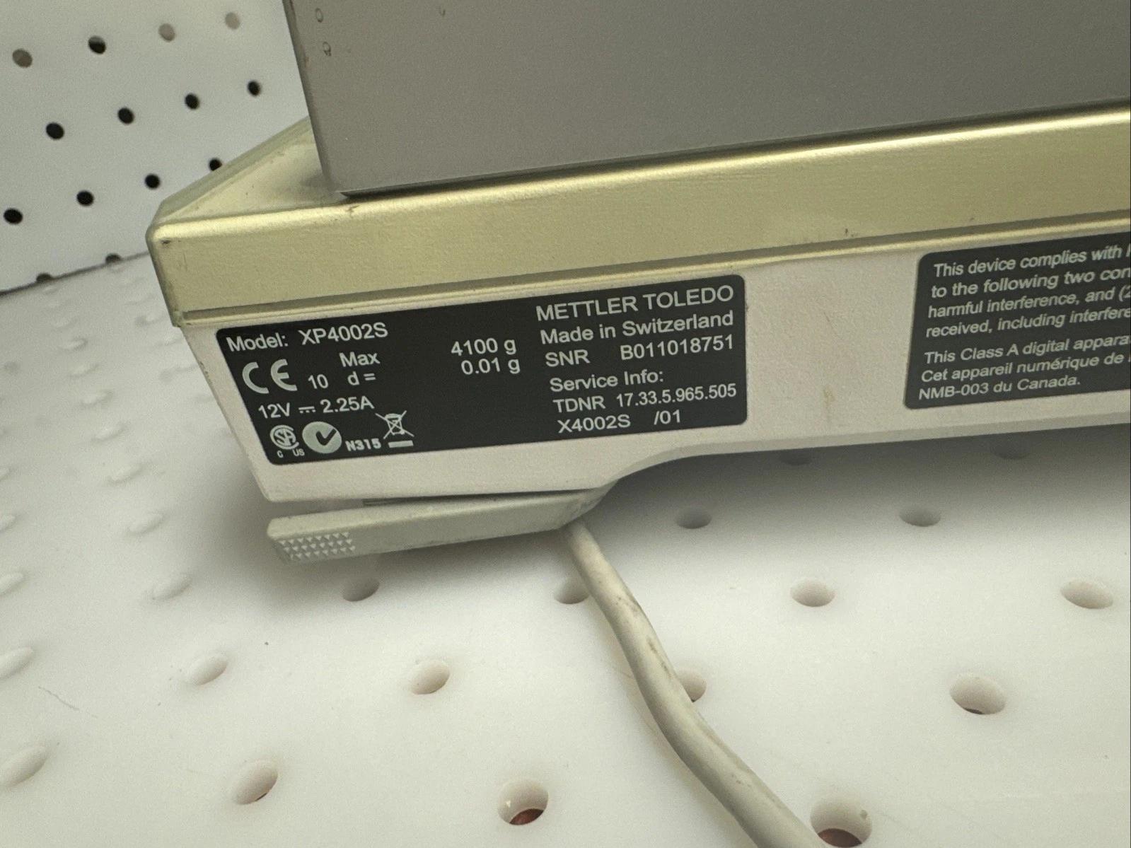 Two (2) Non-working Broken Scales Mettler Toledo Model XS4002S XS Model XS802S