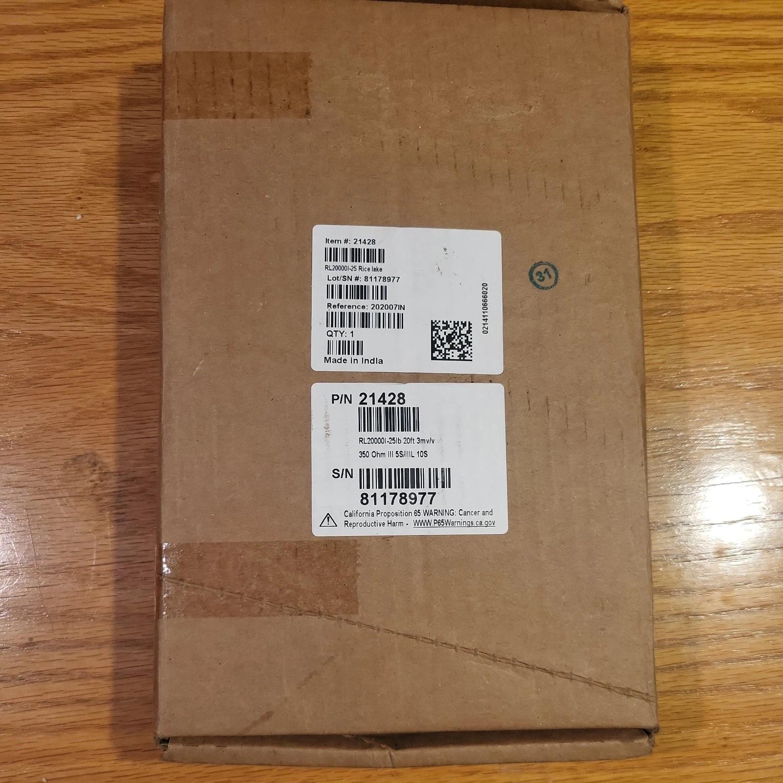 Rice Lake Weighing Systems Load Cell RL20000I-25 NEW Open Box