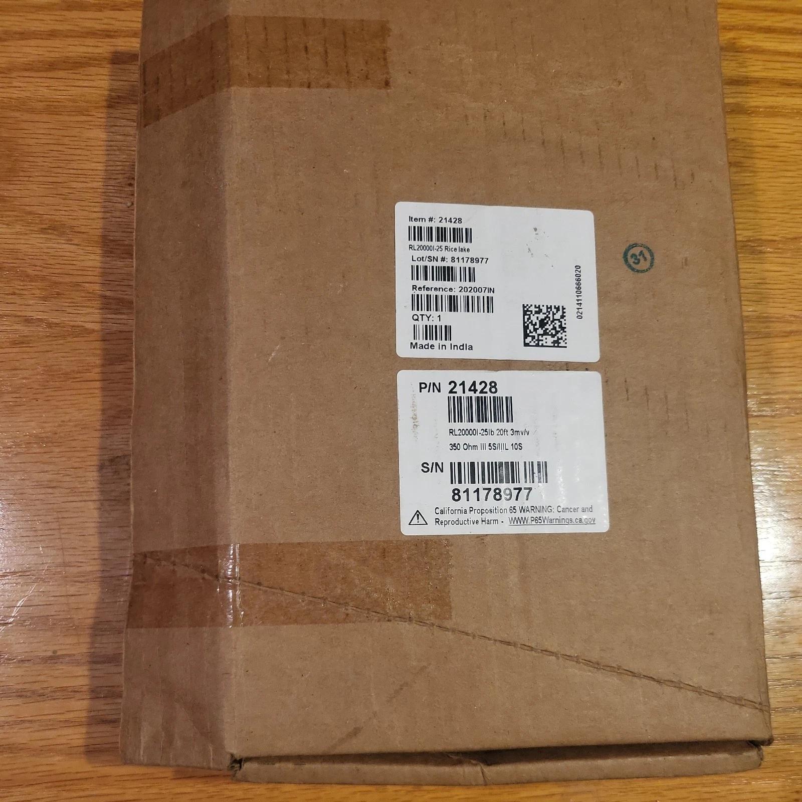 Rice Lake Weighing Systems Load Cell RL20000I-25 NEW Open Box