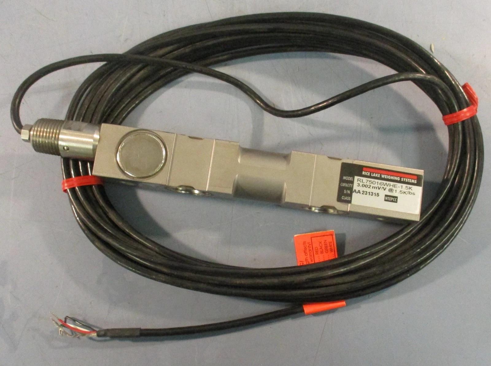 Rice Lake Weighing Systems RL75016WHE-1.5K Load Cell 3.002mV/V @ 1.5K lbs