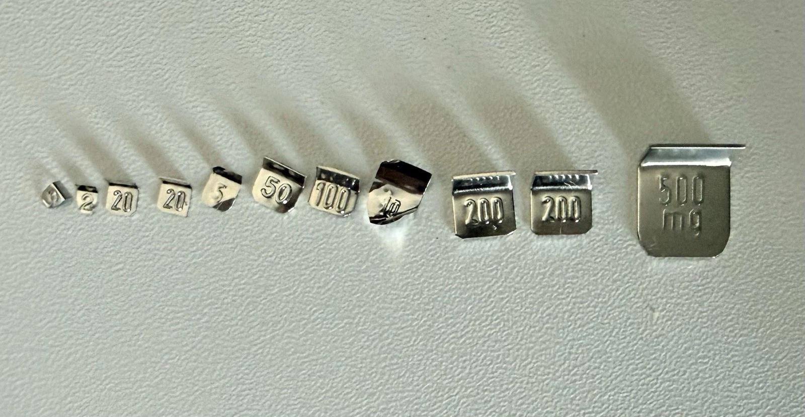 Vintage Rice Lake Weighing Systems Weight Set 1mg-500mg, 1g-100g with Case