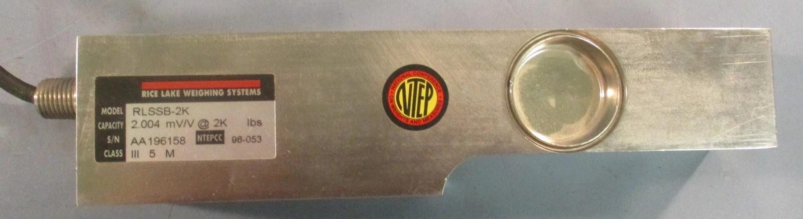 Rice Lake Weighing Systems RLSSB-2K Load Cell 2.004 mV/V @ 2K lbs