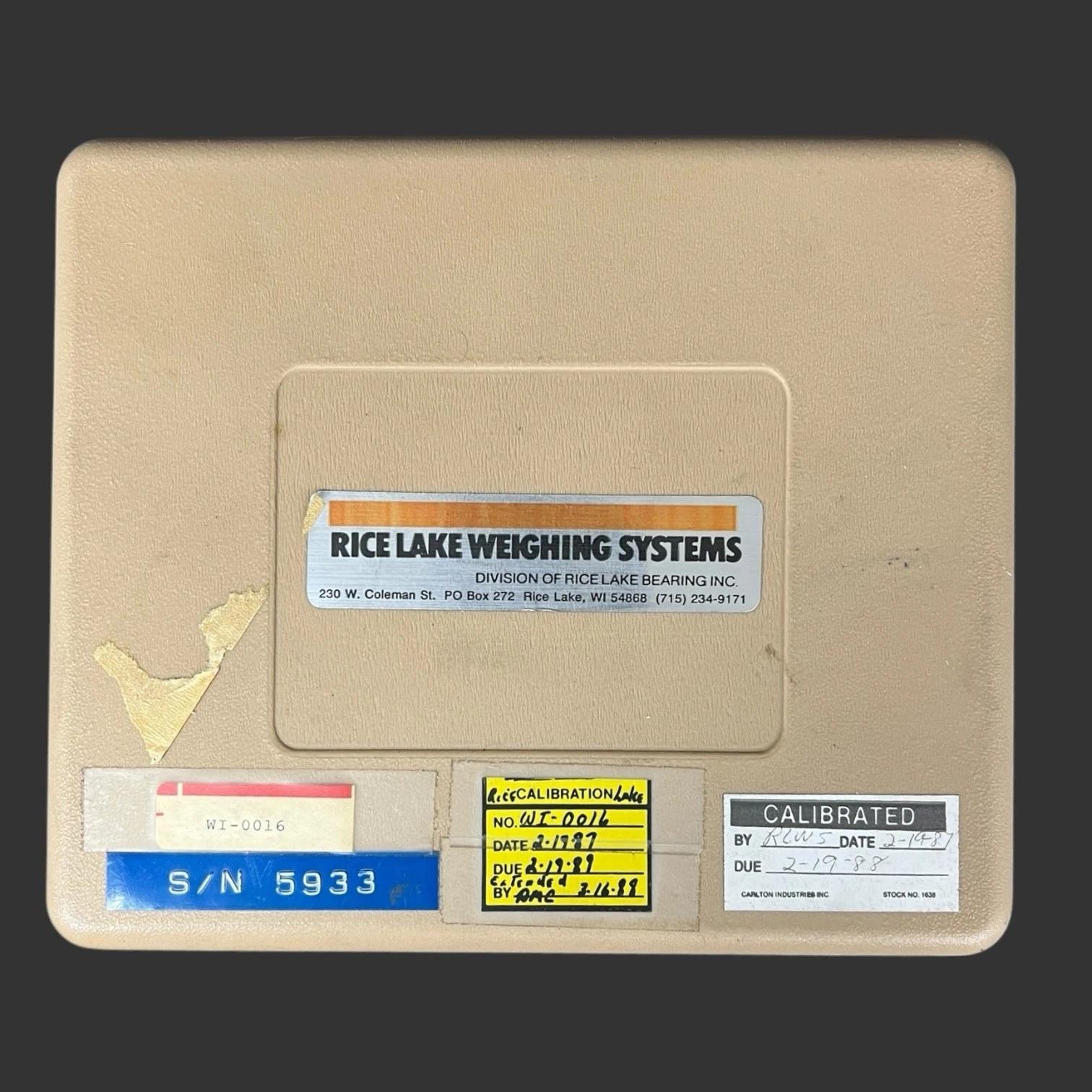 Vtg Rice Lake Weighing Systems Calibration 1KG Weight W/ Original Case S/N5933