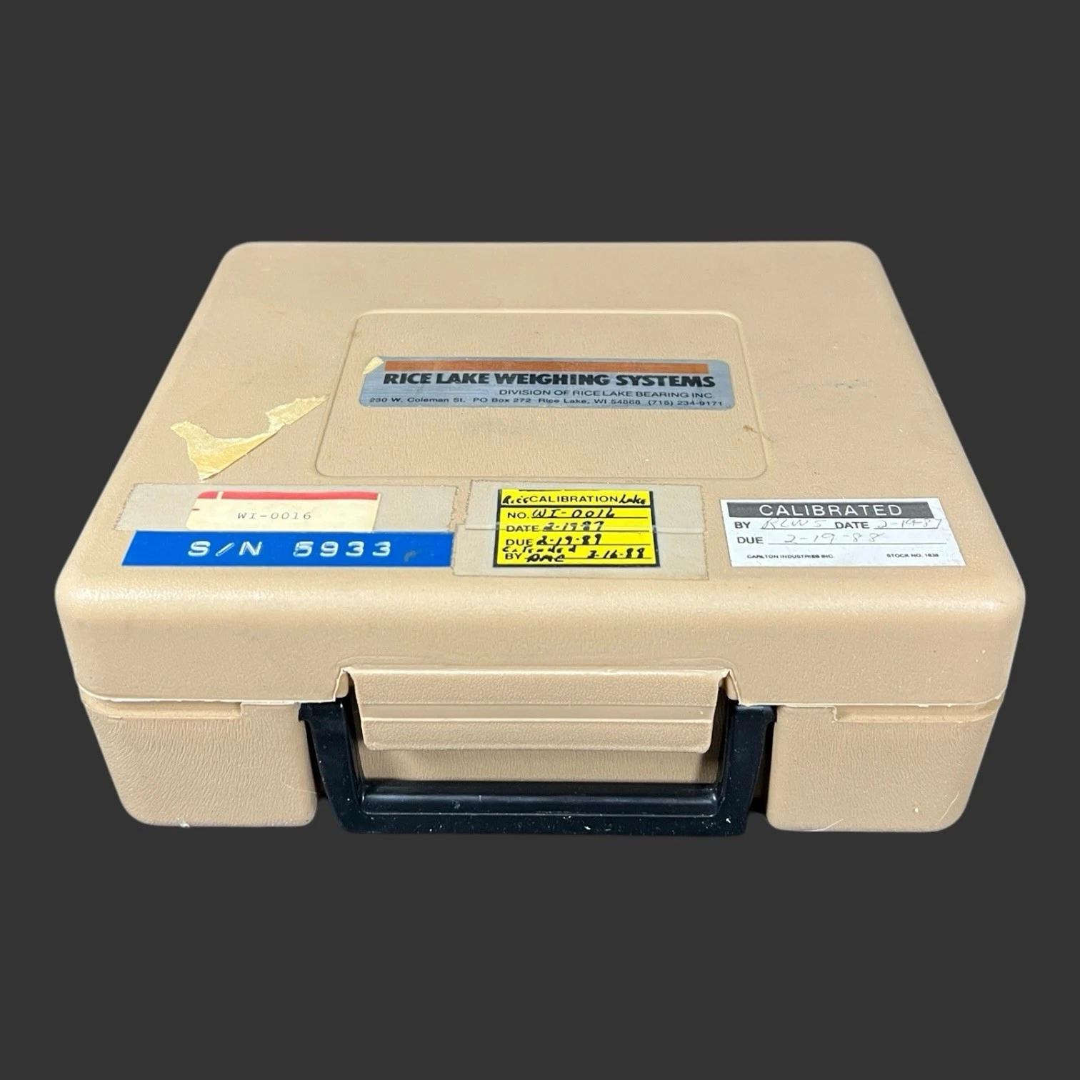 Vtg Rice Lake Weighing Systems Calibration 1KG Weight W/ Original Case S/N5933