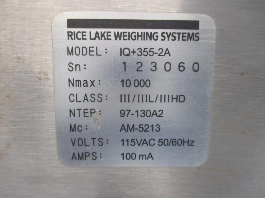 RICE LAKE WEIGHING SYSTEMS IQ+355-2A 115VAC NSNP