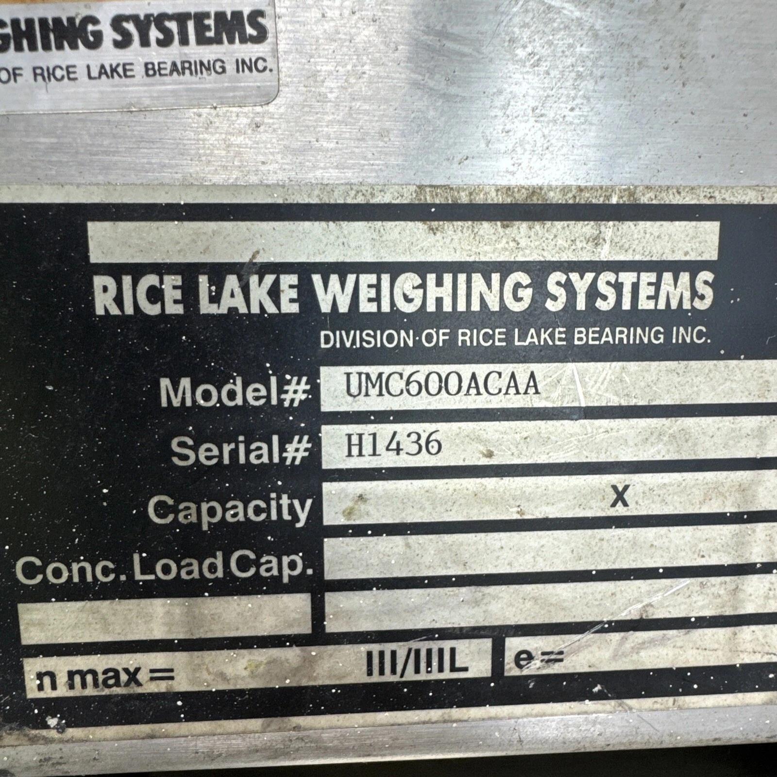 RICE LAKE WEIGHING SYSTEMS MODEL UMC600ACAA A-18