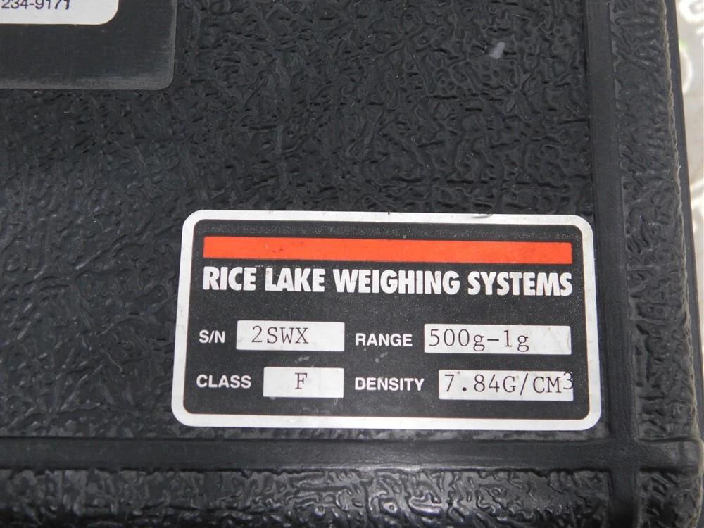 USED Rice Lake 2SWX Weighing Systems Calibration Weight Set 500g-1g Class F