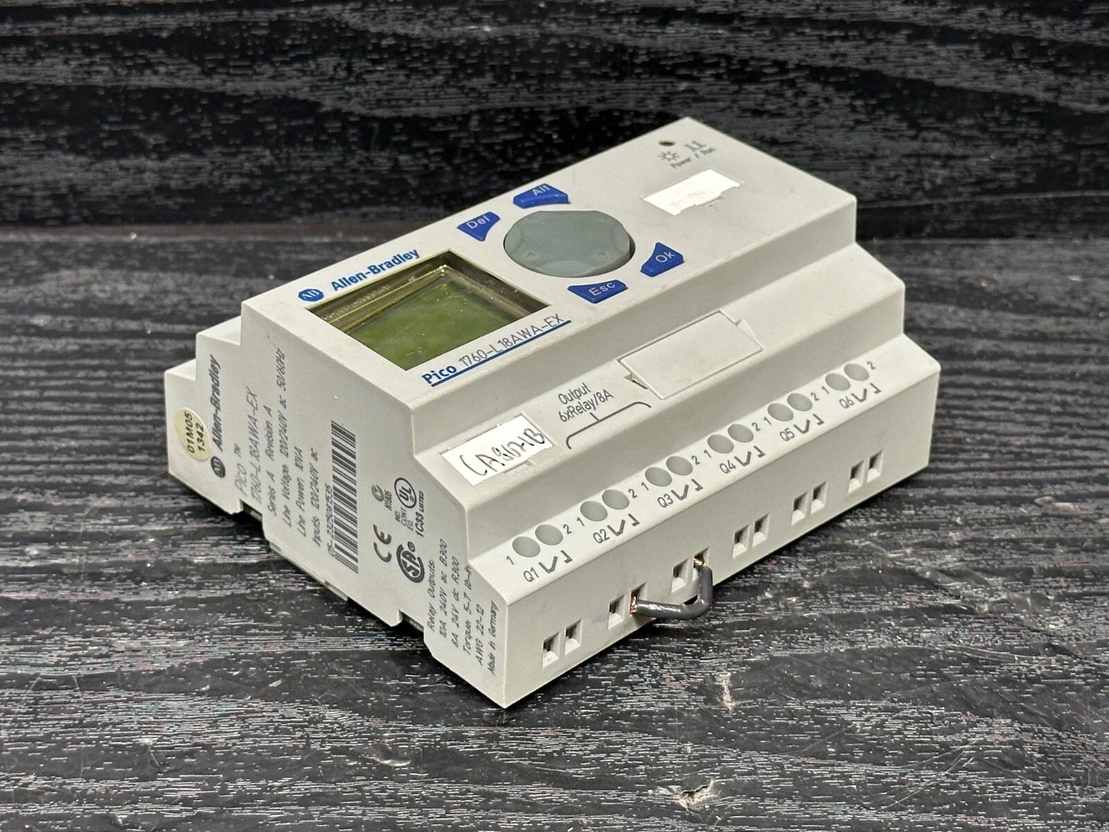 Allen Bradley 1760-L18AWA-EX Ser A Pico Controller CPU 12 Input 6 Output *PARTS