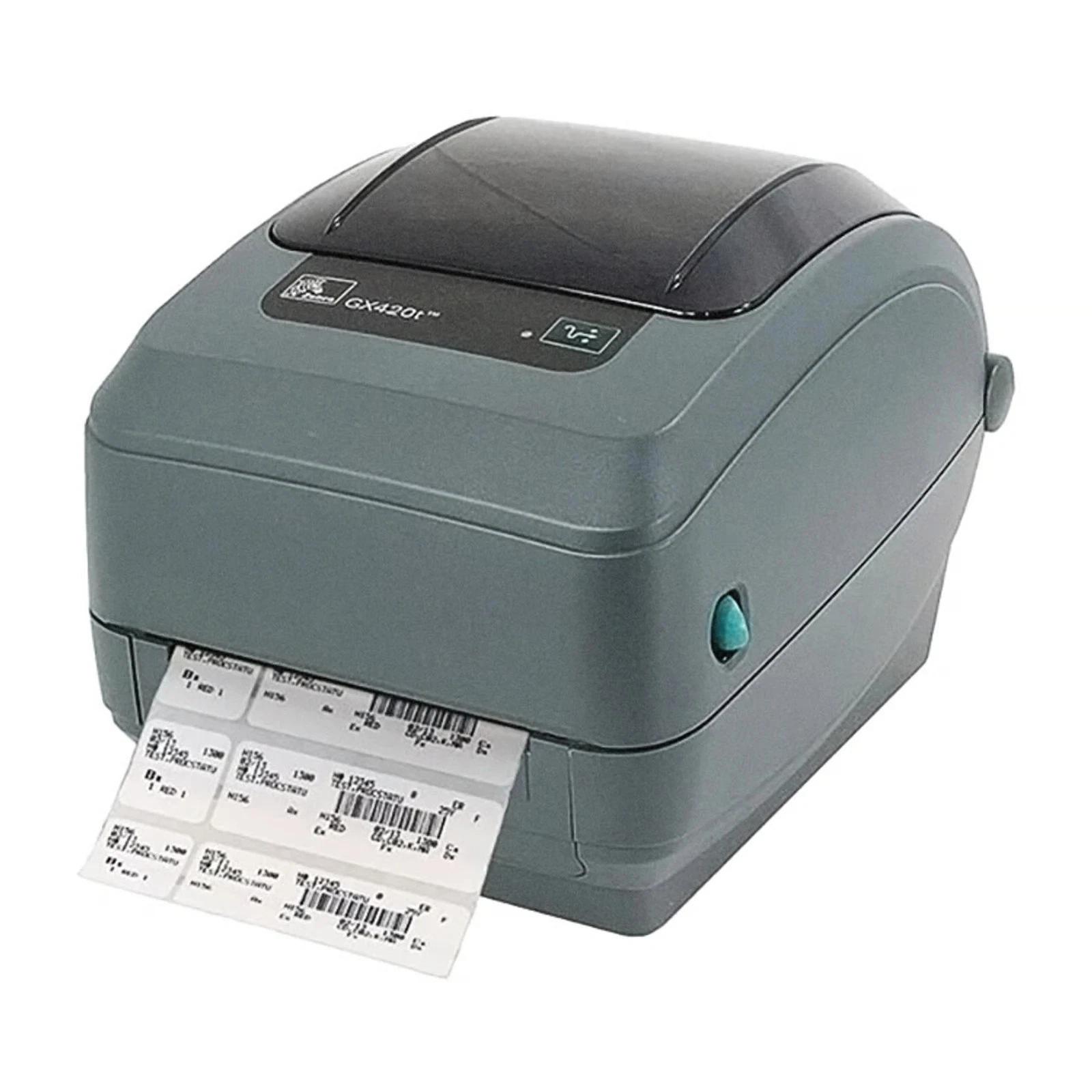 Zebra GX420T 4″ Thermal Transfer Label Printer w/ Power Supply