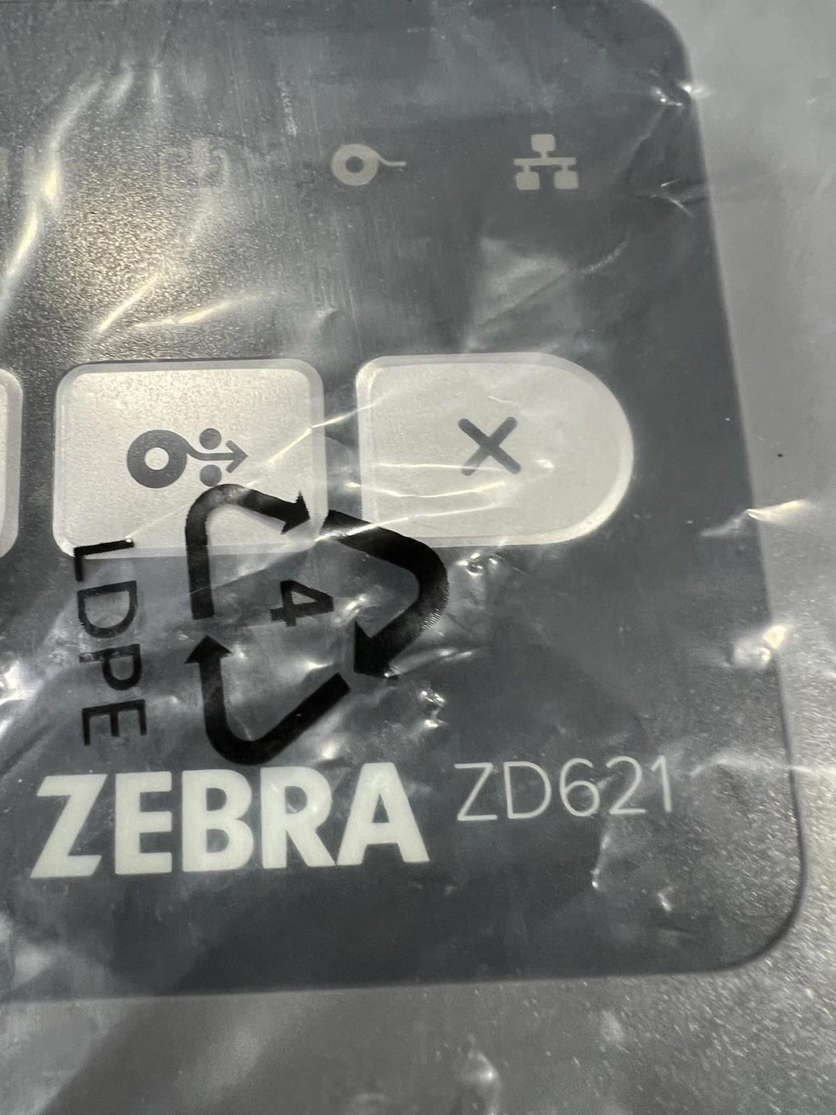 Zebra Thermal Printer Model ZD621t With Cables & Scanner NEW Open Box