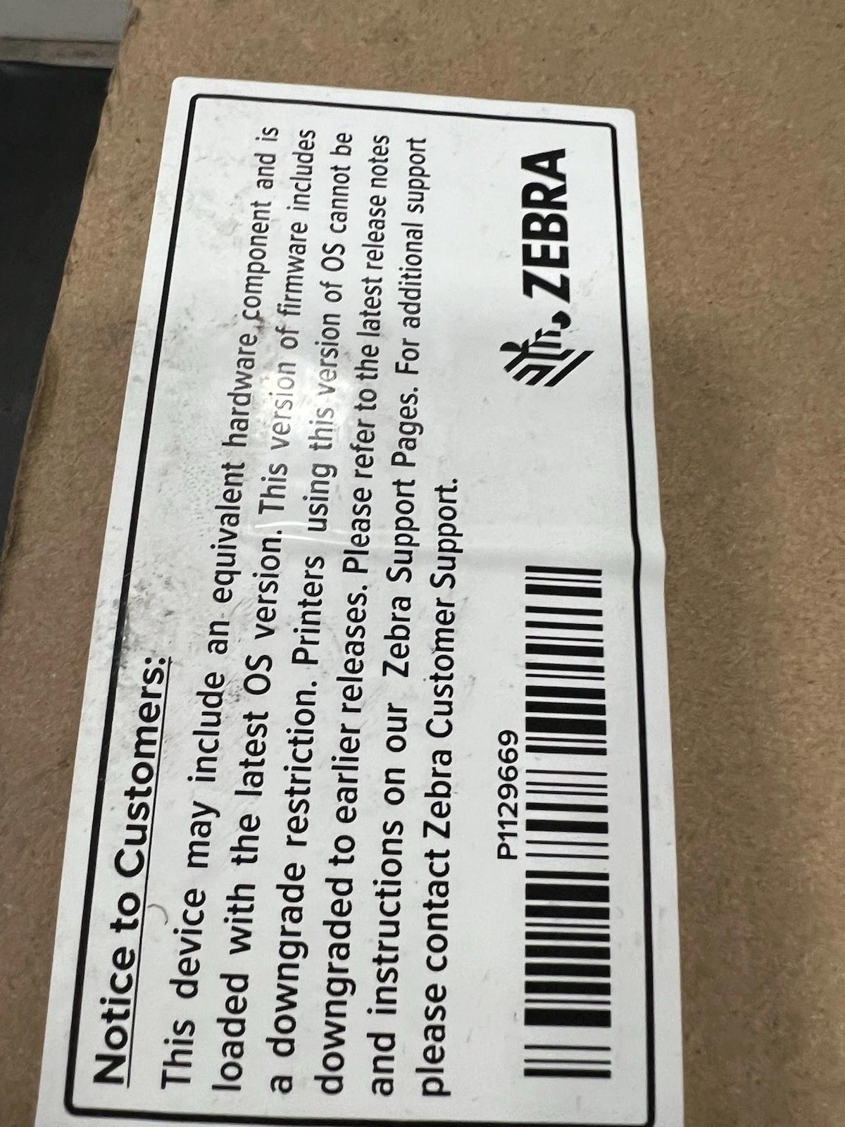 Zebra Thermal Printer Model ZD621t With Cables & Scanner NEW Open Box