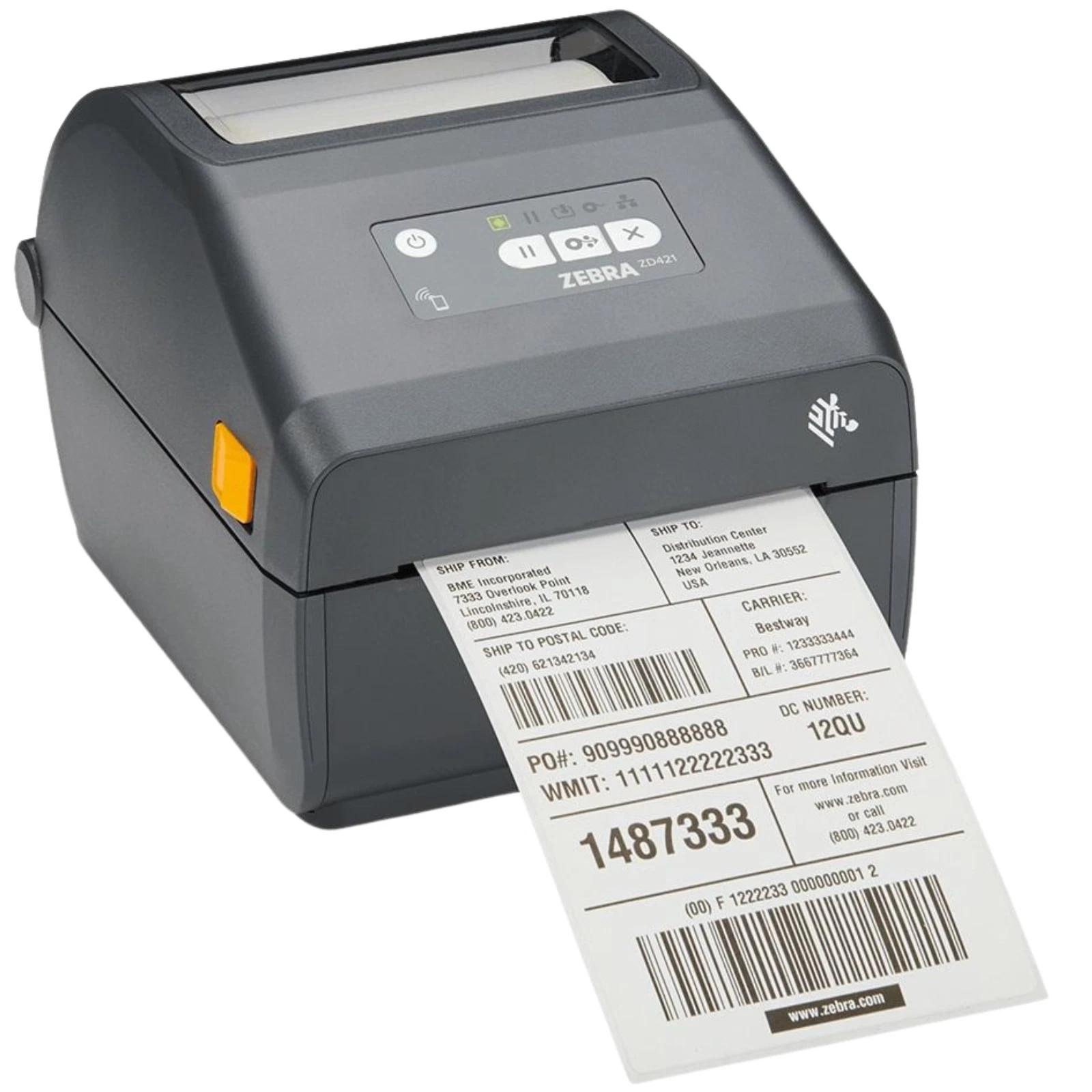 Zebra ZD421T Desktop Barcode Thermal Transfer USB Label Printer ZD4A042-30EM00EZ