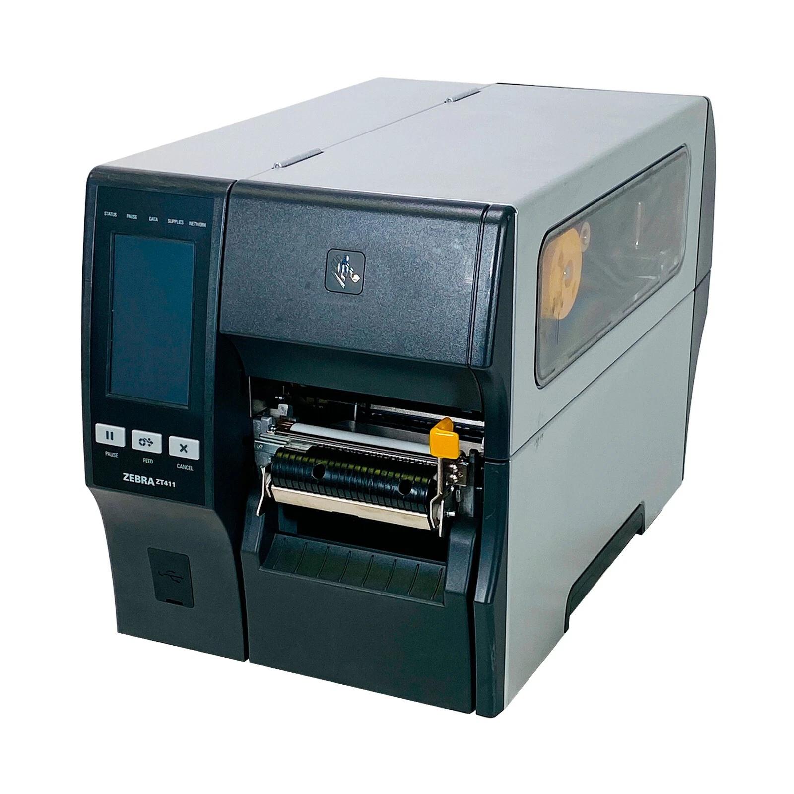 Zebra ZT411 Thermal Transfer Label Printer Peel Rewind LAN USB 1 YR WARRANTY