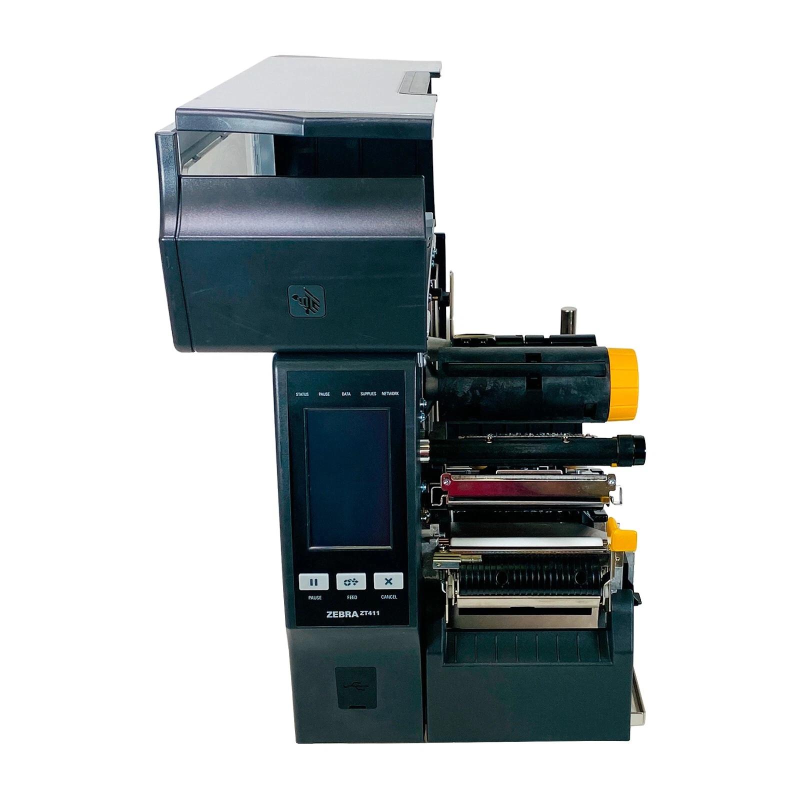 Zebra ZT411 Thermal Transfer Label Printer Peel Rewind LAN USB 1 YR WARRANTY