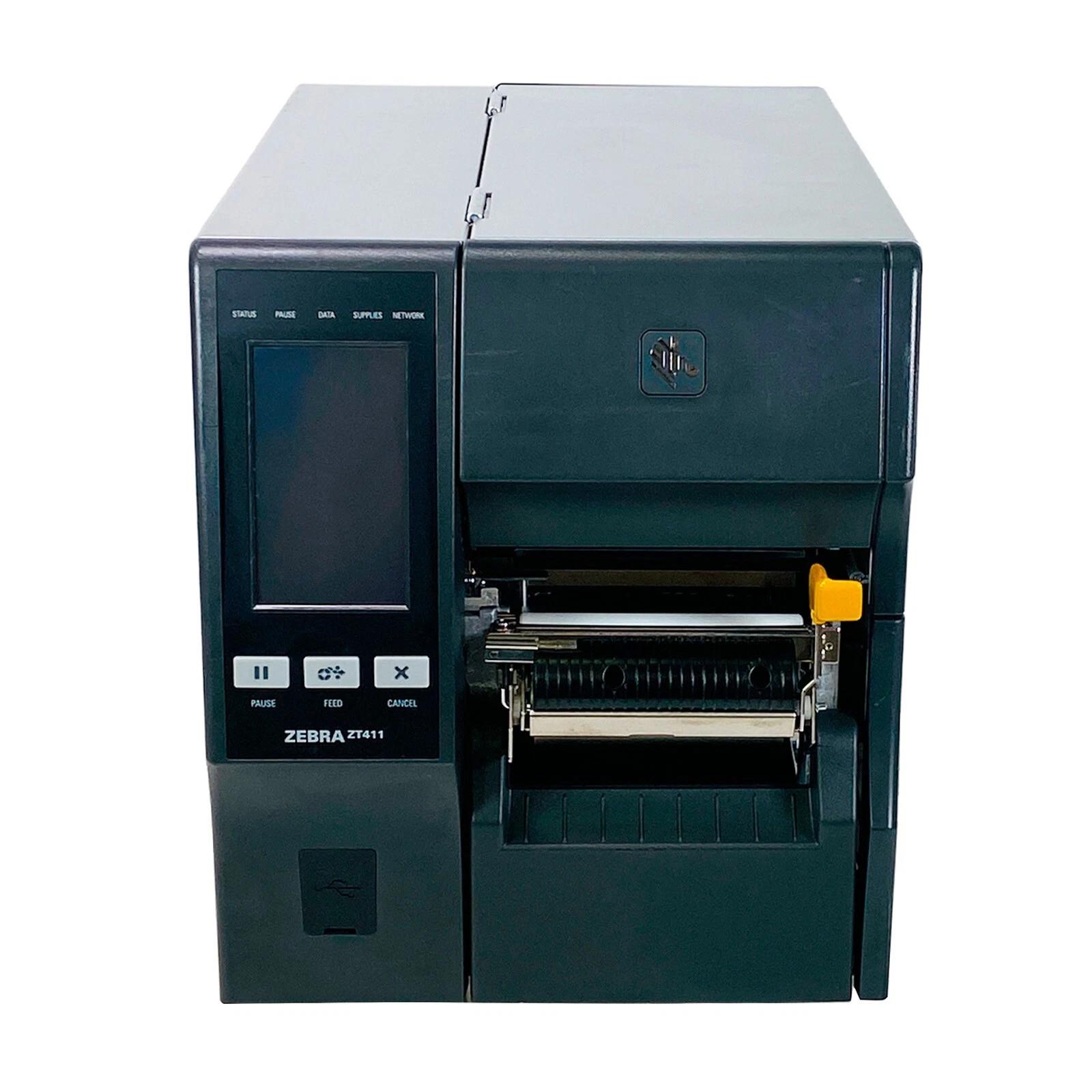 Zebra ZT411 Thermal Transfer Label Printer Peel Rewind LAN USB 1 YR WARRANTY