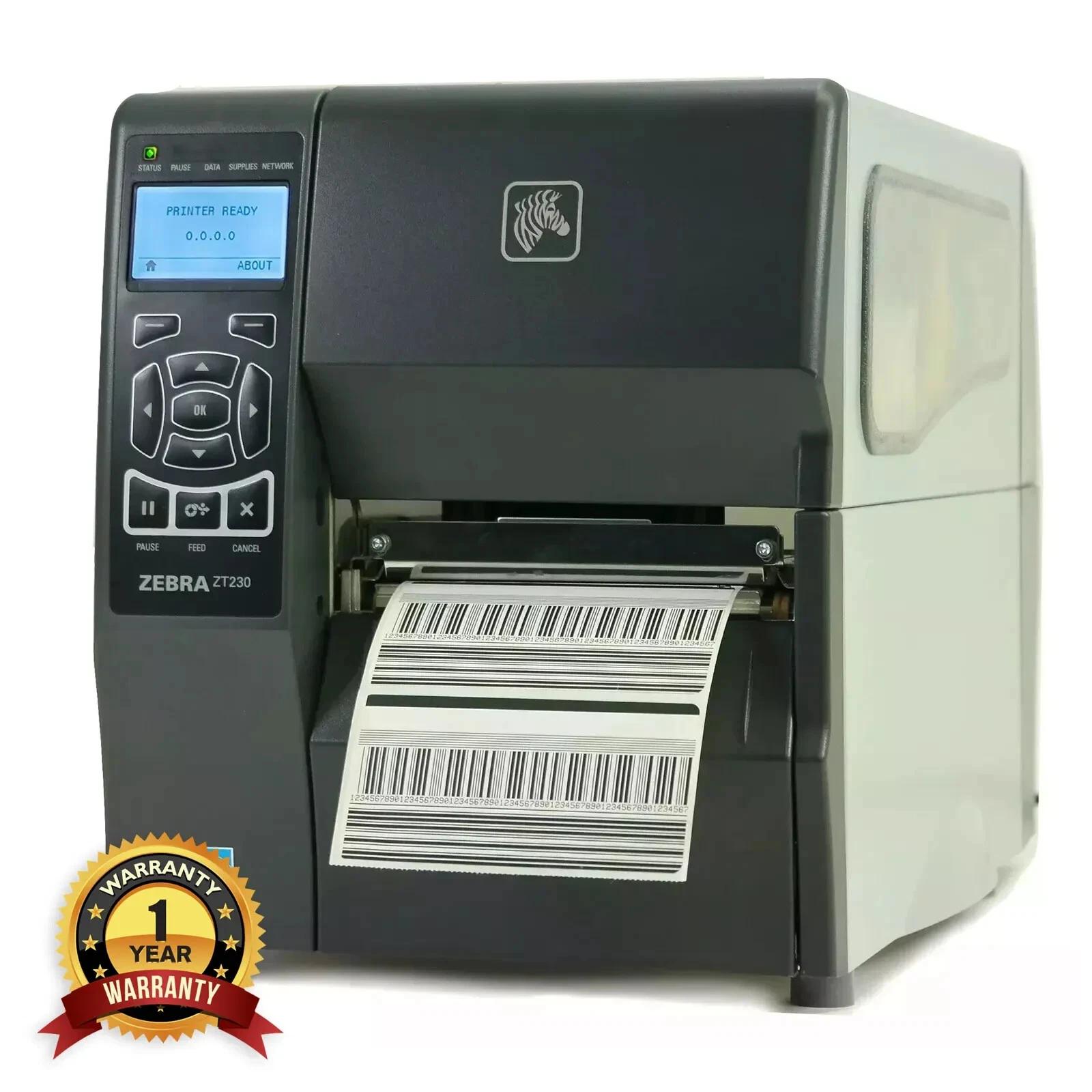 Zebra ZT230 Direct Thermal Industrial Label Printer LAN USB 1 YR WARRANTY