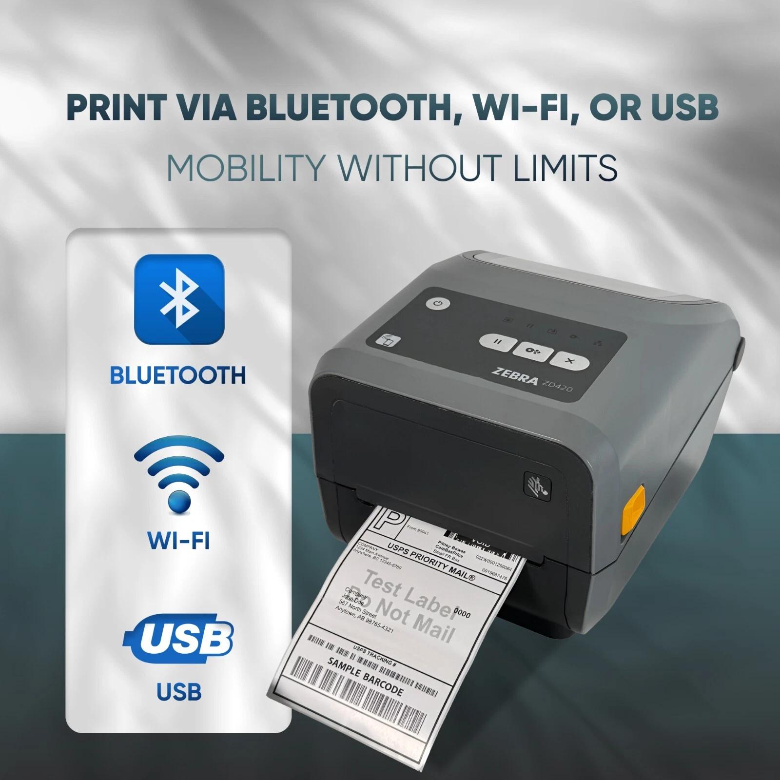 Zebra ZD420 Easy-to-Use Direct & Thermal Transfer Business 4×6 Label Printer