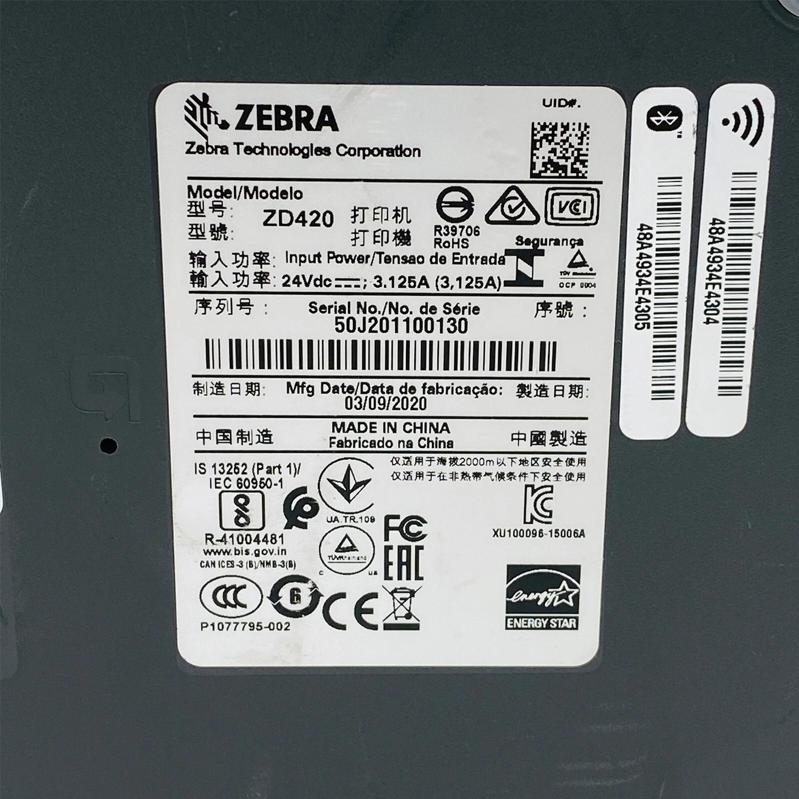 Zebra ZD420 Easy-to-Use Direct & Thermal Transfer Business 4×6 Label Printer