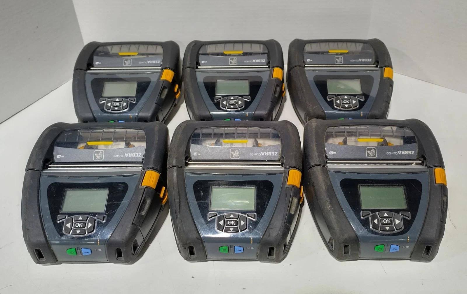 Zebra QLn420 Direct Thermal Label Printers QN4-AUNA0M00-00 No Batteries Lot of 6