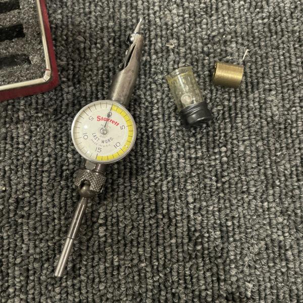 L. S. Starrett No. 711 Last Word Dial Test Indicator .001″ w/Case Missing Parts