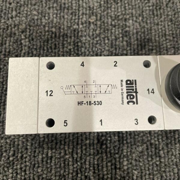 AIRTEC HF-18-530 HAND LEVER VALVE w/ R07-200RNAA & SCHRADER BELLOWS 250 PSIG