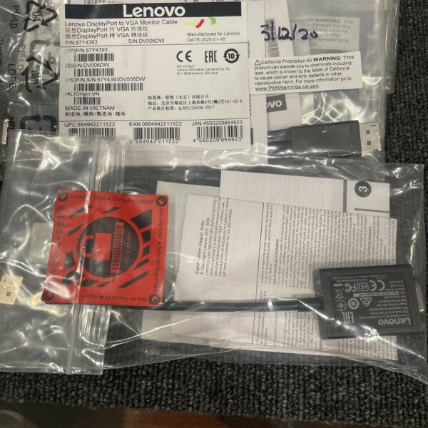 (5) Lenovo DisplayPort to VGA Monitor Cable – 57Y4393 OEM