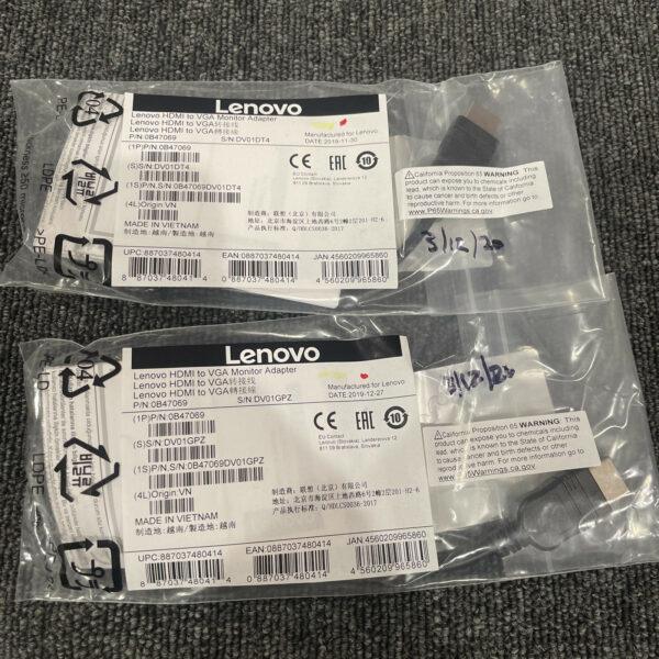 (2) Lenovo ThinkPad HDMI to VGA Monitor Adapter 0B47069 OEM