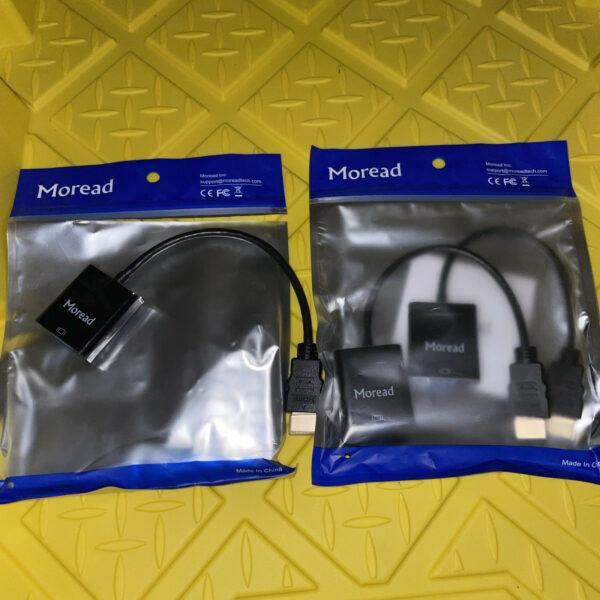 (3) Moread Display Port HDMI to VGA Adapter for Computer