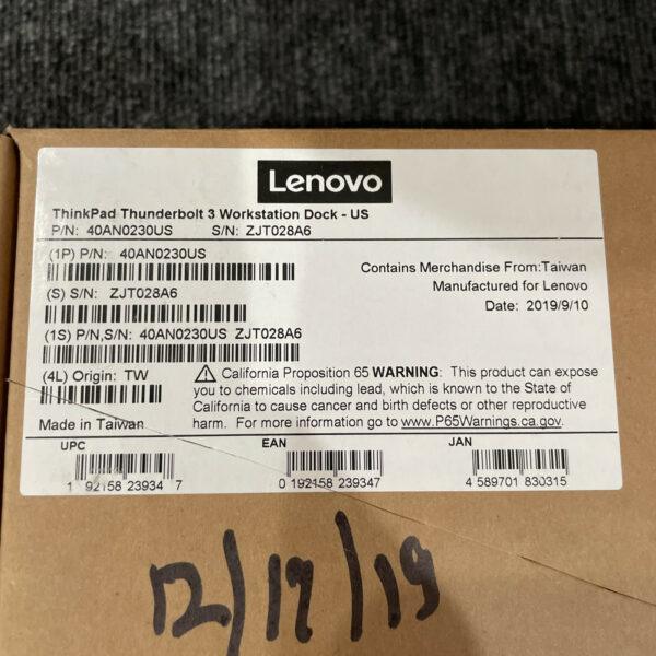 Lenovo 40AN0230US ThinkPad Thunderbolt 3 Dock Docking Station OEM
