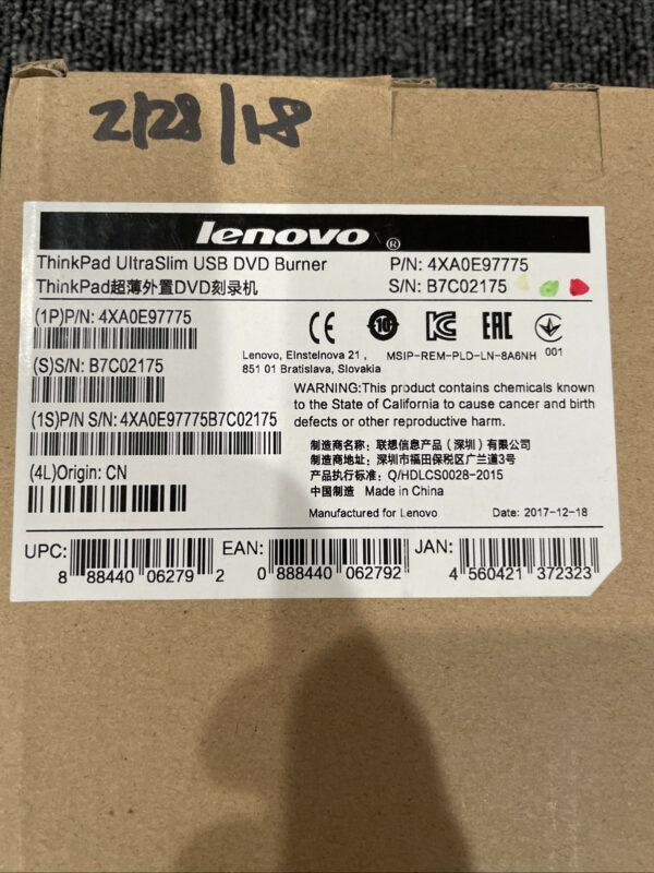 ThinkPad UltraSlim External Portable USB DVD Burner 4XA0E97775 New Sealed