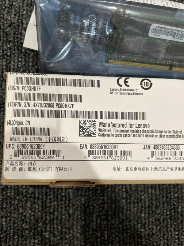 4X70J32868 Lenovo 16GB PC3-12800 DDR3L- 1600MHz SODIMM Memory OEM