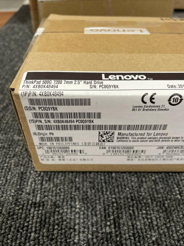 Lenovo Thinkpad Hard Drive 500 GB SATA 6Gb/S (4XB0K48494)