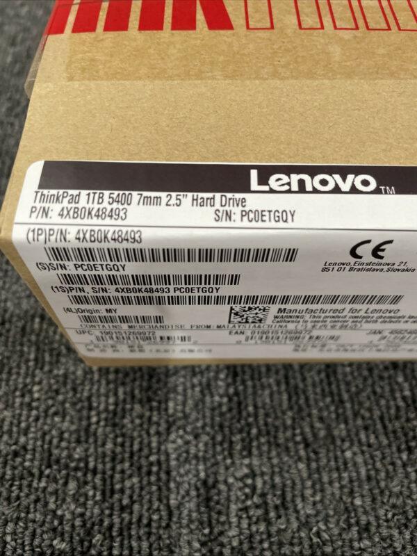 4XB0K48493 Original Lenovo Thinkpad 1TB 5400RPM 7mm
