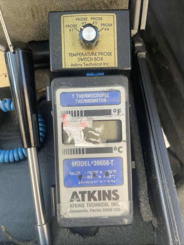 Atkins Thermocouple Thermometer 39658-T Case & Temp Probes *Parts Or Repair*