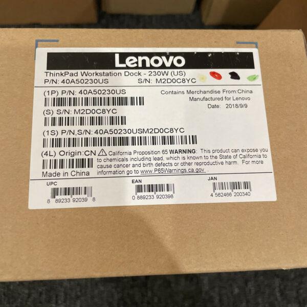 Lenovo 40A50230US ThinkPad Workstation Dock With 230w AC Adapter OEM
