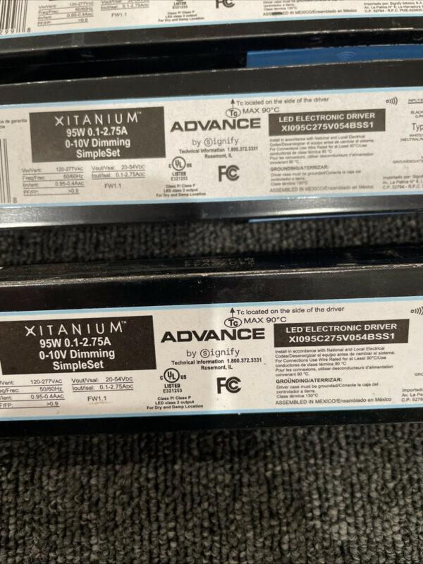(5) XI095C275V054BSS1 Advance Xitanium Programmable LED Driver – 95W 1-2.75A