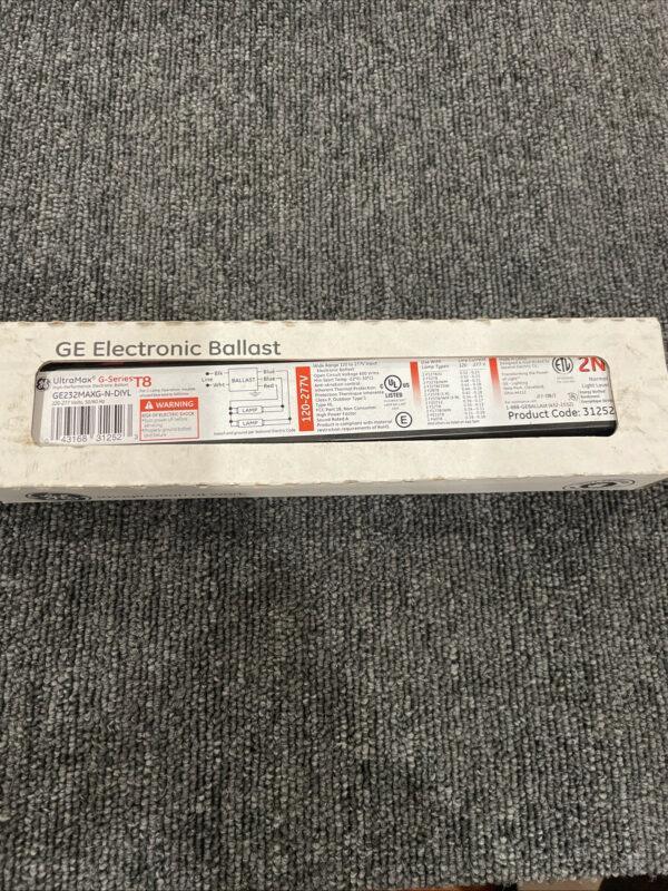 GE ULTRAMAX G SERIES T8 2 LAMP ELECTRONIC BALLAST 120-277V GE232MAXGNDIYL
